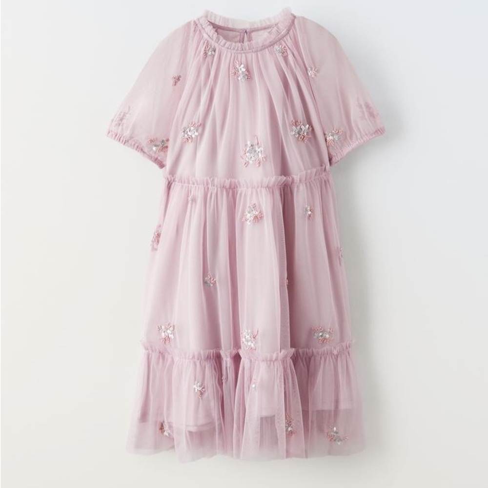 EMBROIDERED DRESS WITH BEADING